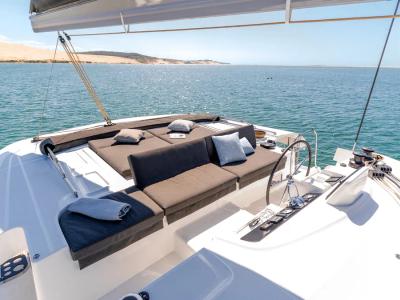 Cockpit of Theloulisa, a Lagoon 46 catamaran at Ajaccio, France