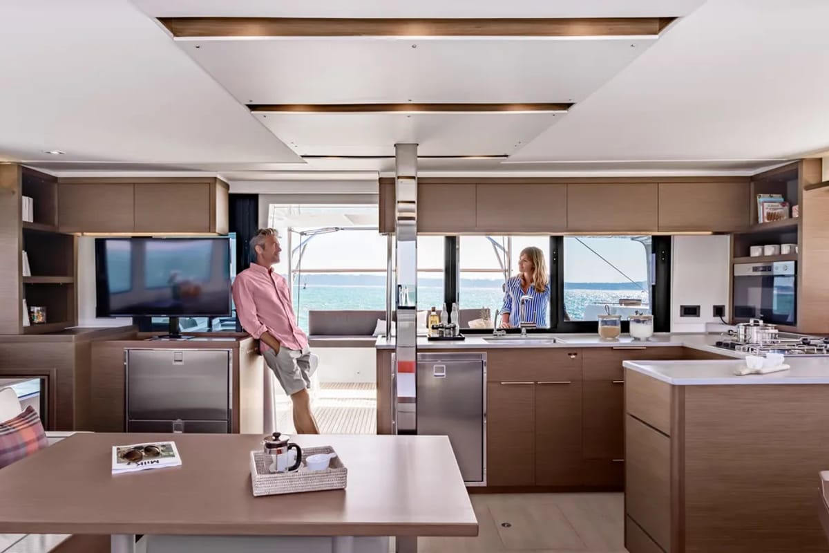 Galley of Theloulisa, a Lagoon 46 catamaran at Ajaccio, France