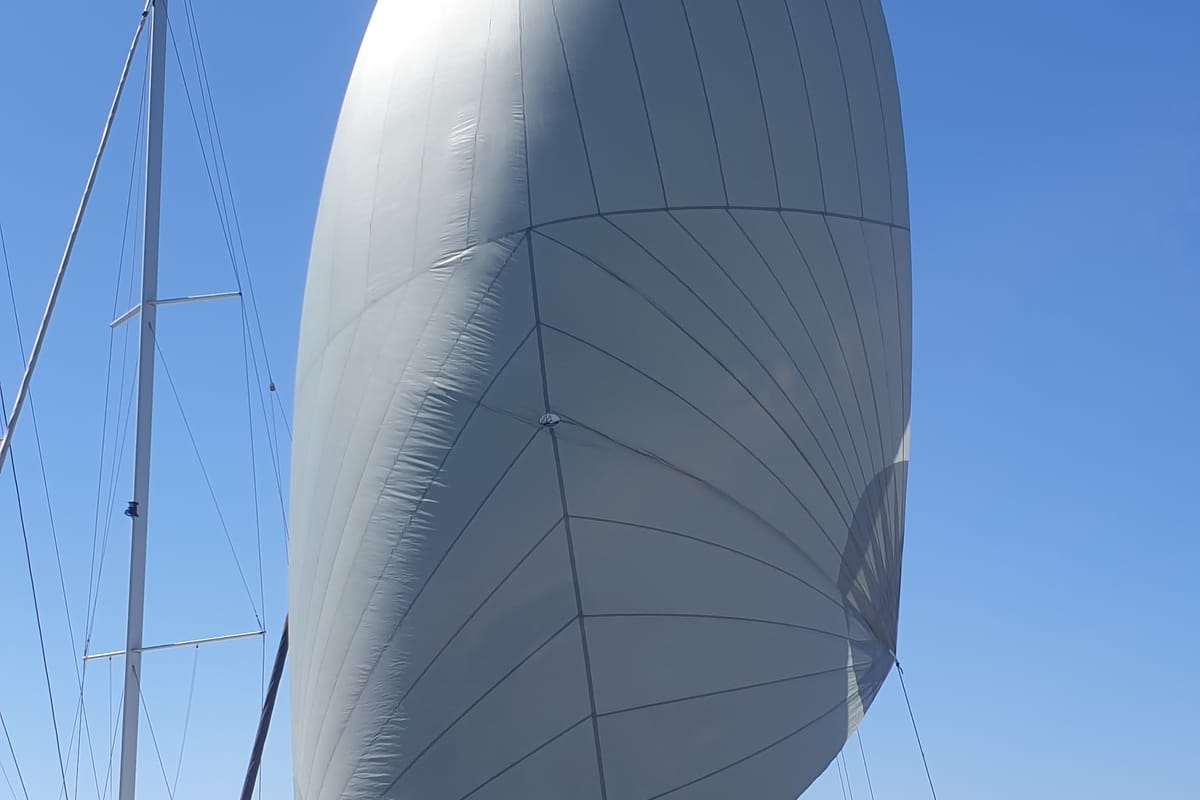 Exterior view of In A Silent Way, a Jeanneau Sun Odyssey 519 sailboat at Tropea, Italy
