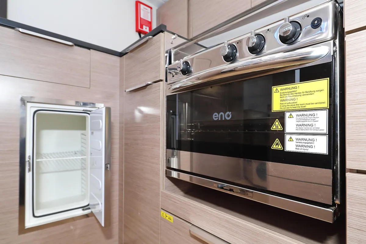 Galley of Chrisphi, a Hanse Yachts Hanse 460 sailboat at Seget Donji, Croatia