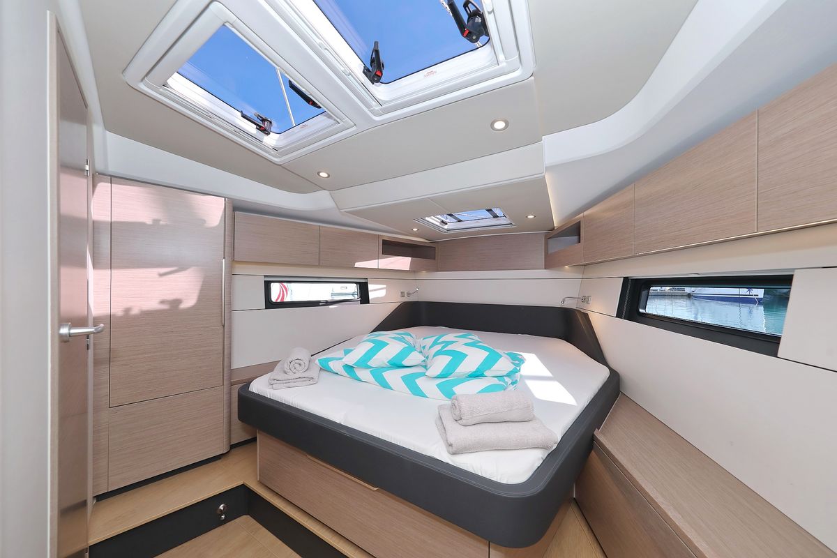 Cabin on Chrisphi, a Hanse Yachts Hanse 460 sailboat at Seget Donji, Croatia