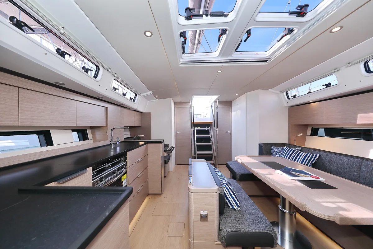 Salon of Chrisphi, a Hanse Yachts Hanse 460 sailboat at Seget Donji, Croatia