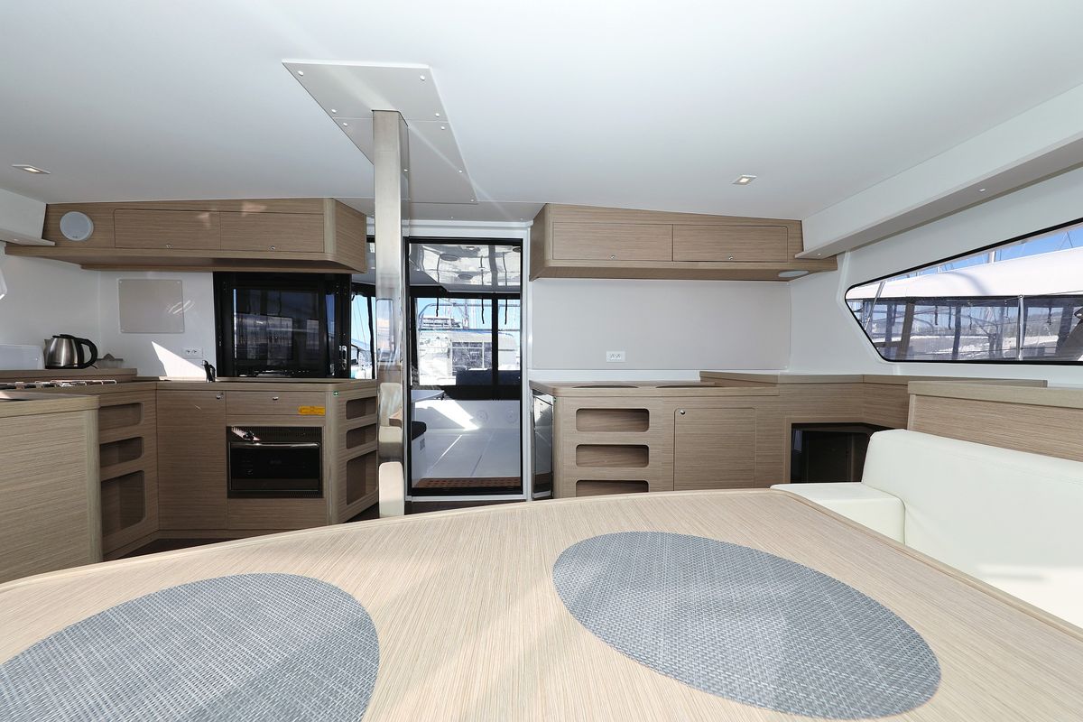 Salon of Equator, a Lagoon 42 catamaran at Općina Sukošan, Croatia