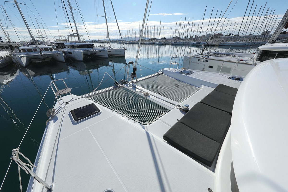 Deck of Equator, a Lagoon 42 catamaran at Općina Sukošan, Croatia
