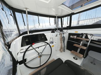 Cockpit of Equator, a Lagoon 42 catamaran at Općina Sukošan, Croatia
