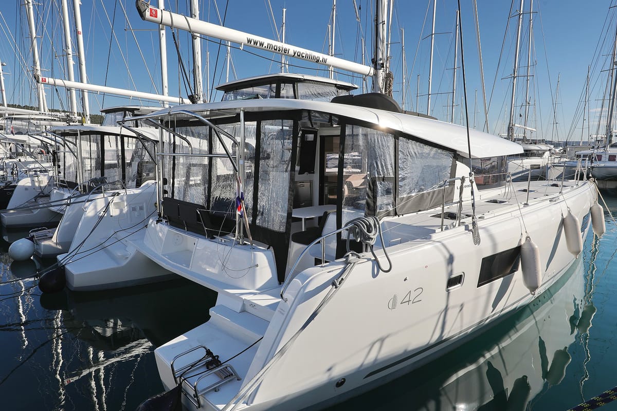 Equator, a Lagoon 42 catamaran at Općina Sukošan, Croatia