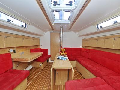 Salon of Pretty Woman, a Hanse Yachts Hanse 415 sailboat at Grad Biograd na Moru, Croatia