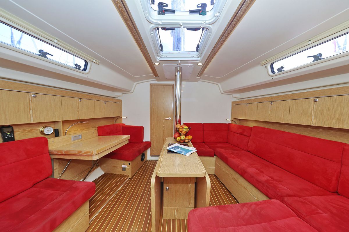 Salon of Pretty Woman, a Hanse Yachts Hanse 415 sailboat at Grad Biograd na Moru, Croatia