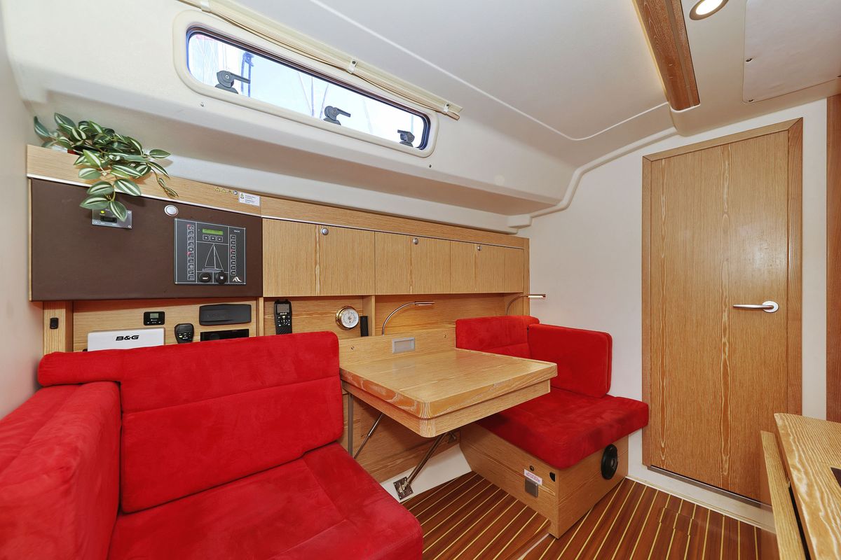 Salon of Pretty Woman, a Hanse Yachts Hanse 415 sailboat at Grad Biograd na Moru, Croatia