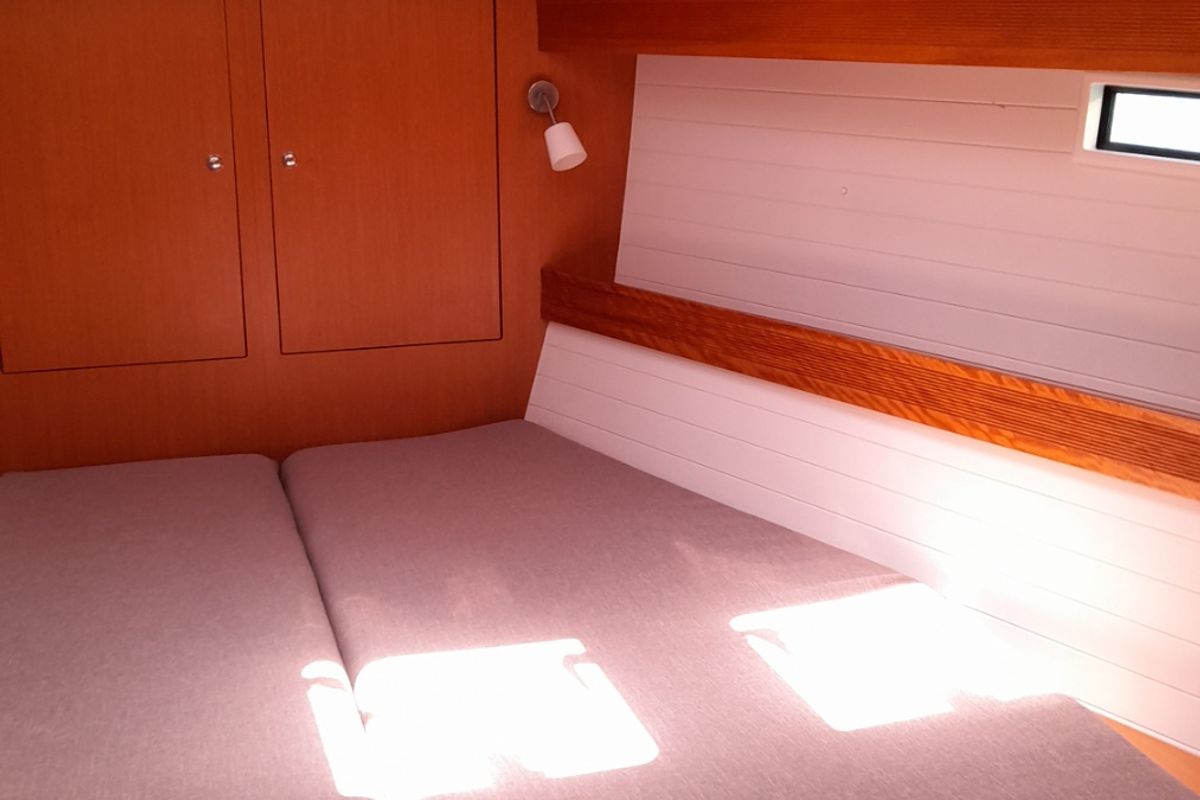 Cabin on Jemi, a Bavaria Cruiser 50 sailboat at Municipal Unit of Rhodes, Greece