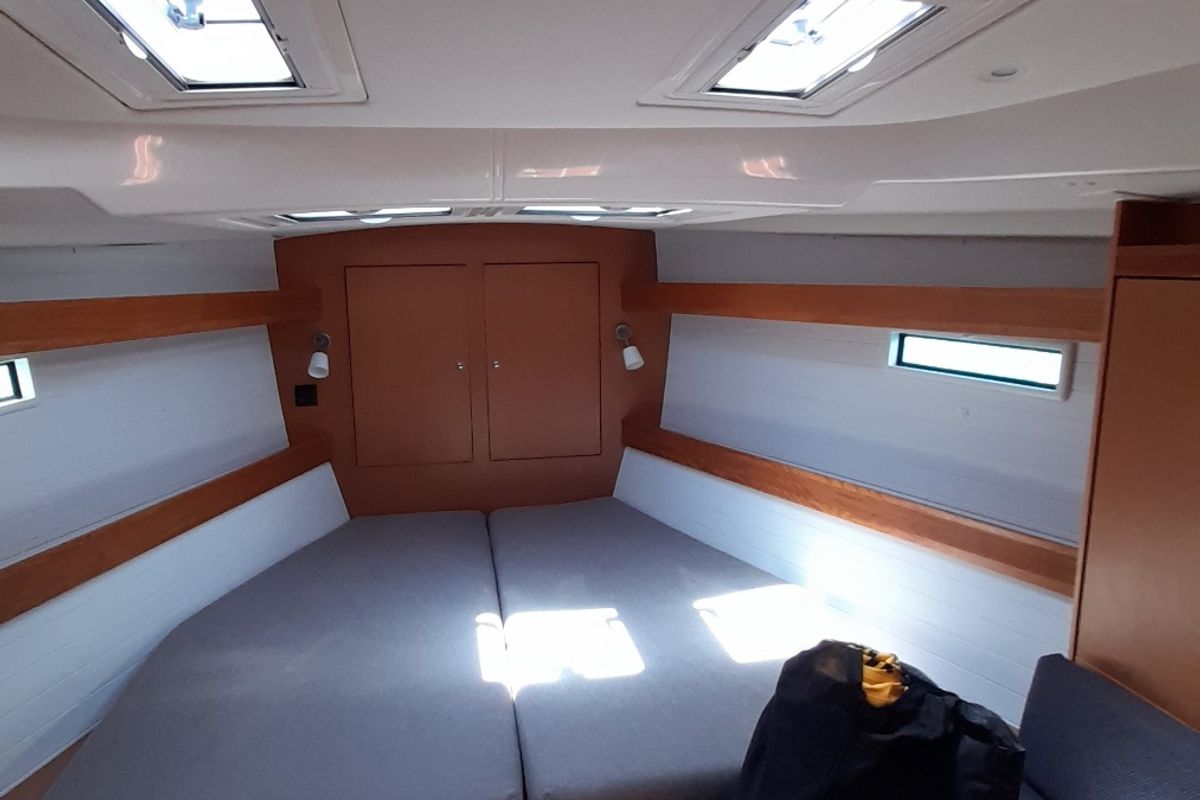 Cabin on Jemi, a Bavaria Cruiser 50 sailboat at Municipal Unit of Rhodes, Greece
