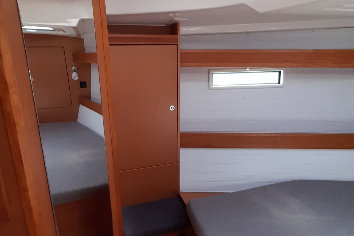 Cabin on Jemi, a Bavaria Cruiser 50 sailboat at Municipal Unit of Rhodes, Greece