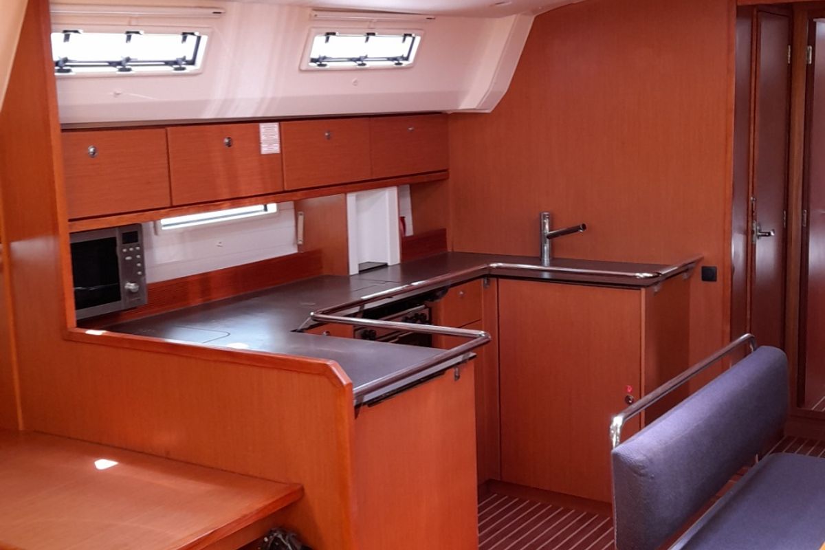 Cabin on Jemi, a Bavaria Cruiser 50 sailboat at Municipal Unit of Rhodes, Greece