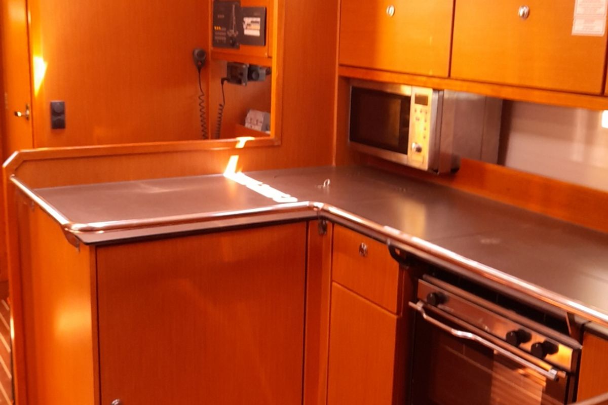 Salon of Jemi, a Bavaria Cruiser 50 sailboat at Municipal Unit of Rhodes, Greece