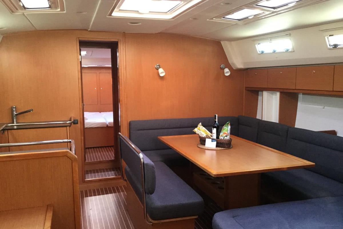 Salon of Jemi, a Bavaria Cruiser 50 sailboat at Municipal Unit of Rhodes, Greece