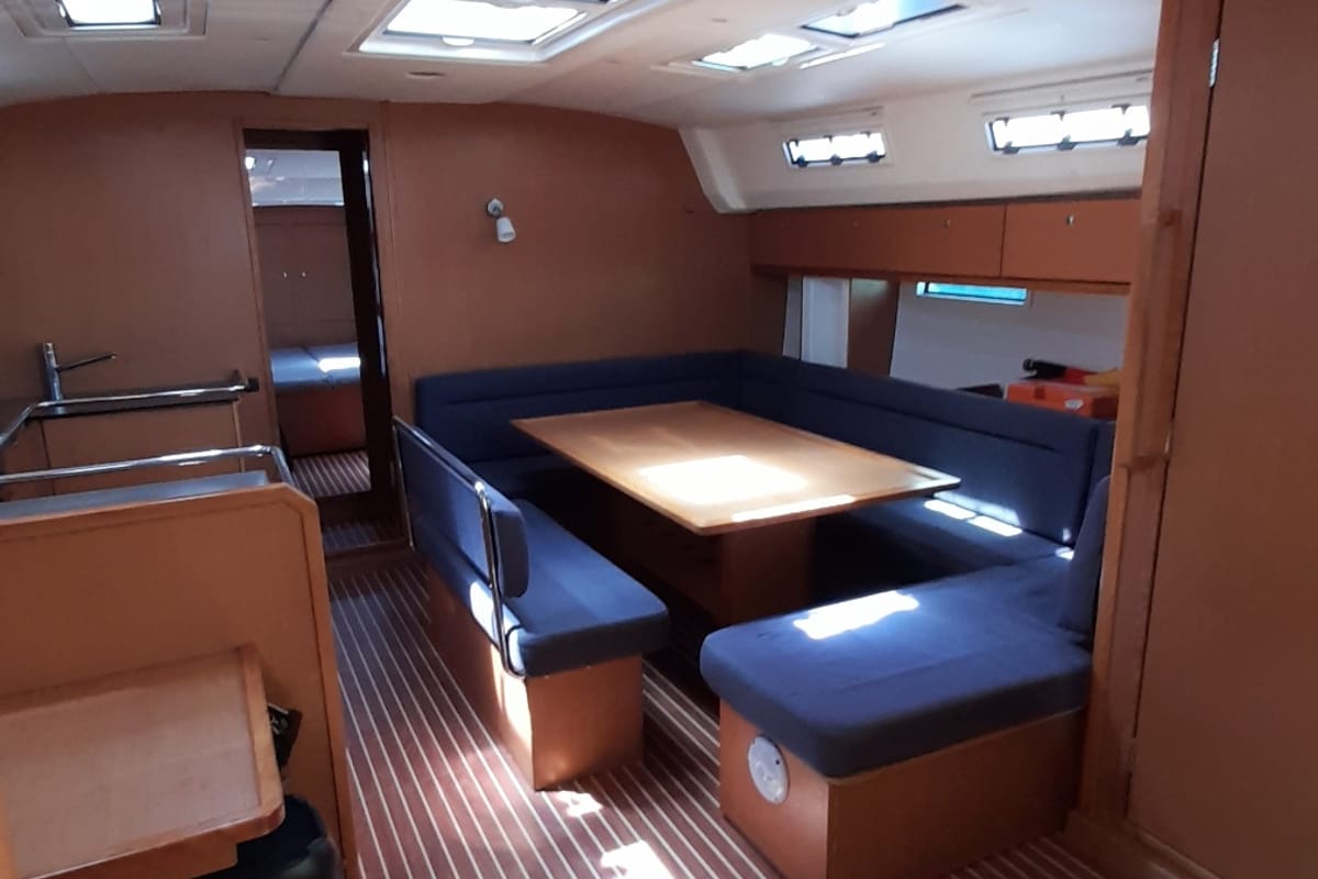 Salon of Jemi, a Bavaria Cruiser 50 sailboat at Municipal Unit of Rhodes, Greece