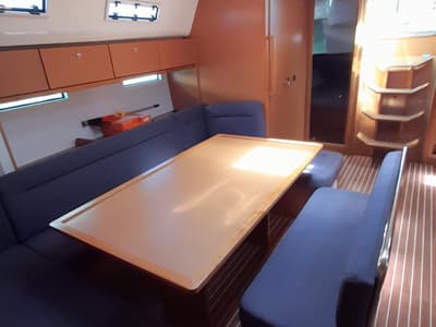 Salon of Jemi, a Bavaria Cruiser 50 sailboat at Municipal Unit of Rhodes, Greece