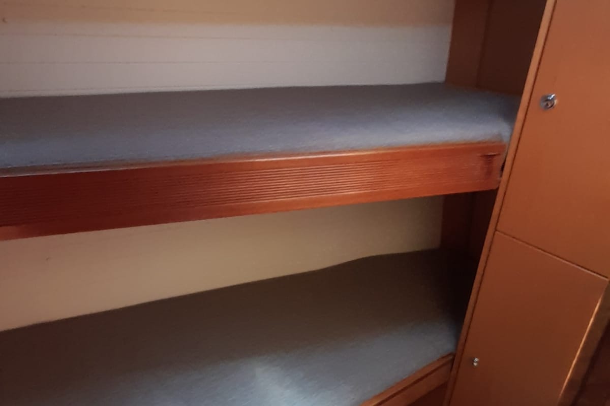 Cabin on Jemi, a Bavaria Cruiser 50 sailboat at Municipal Unit of Rhodes, Greece