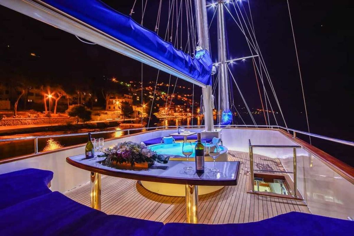 Deck of Saint Luca, a Custom Made Saint Luca yacht at Grad Omiš, Croatia