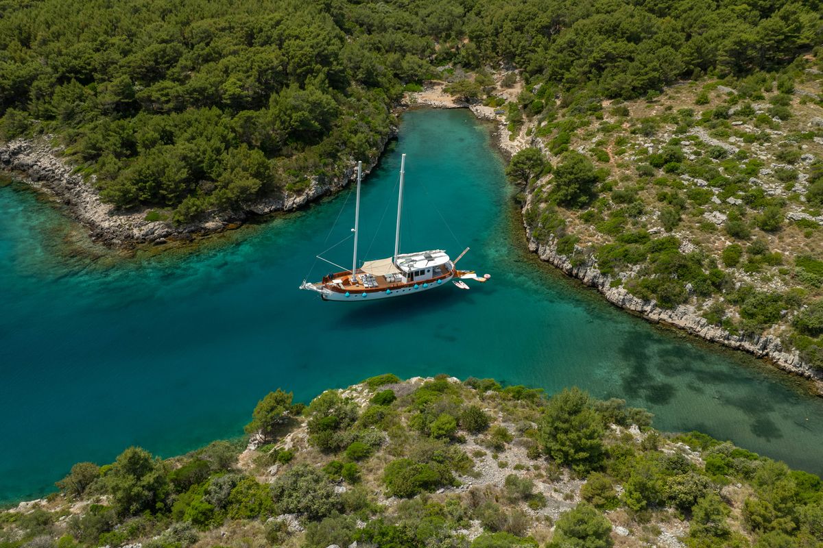 Exterior view of Green Ray, a Custom Made Green Ray yacht at Split, Croatia
