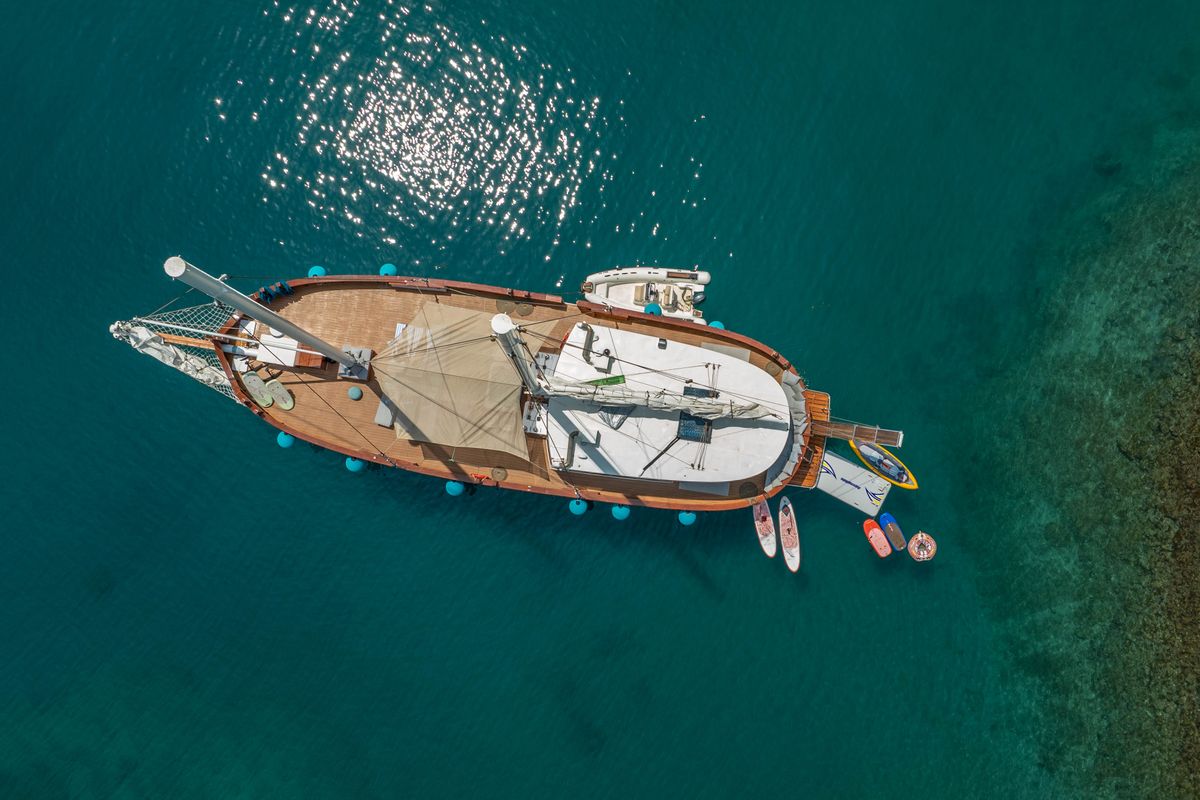 Exterior view of Green Ray, a Custom Made Green Ray yacht at Split, Croatia