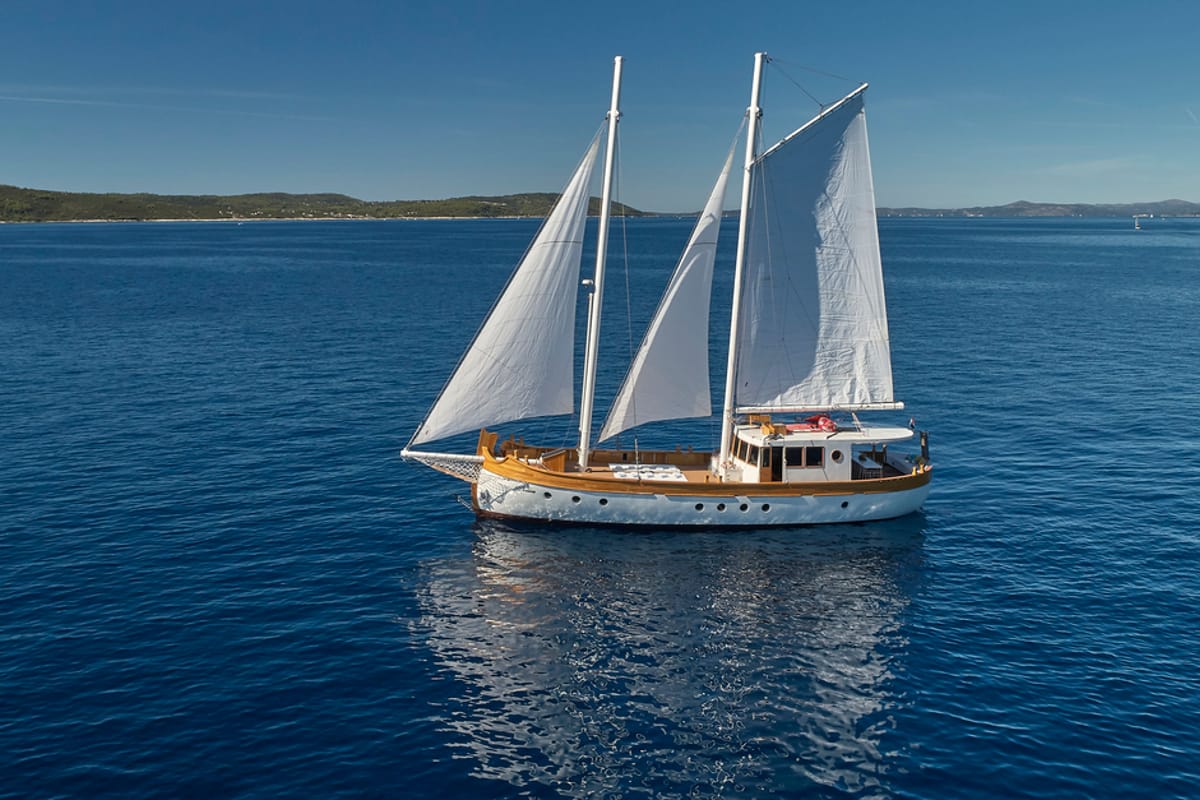 Exterior view of Green Ray, a Custom Made Green Ray yacht at Split, Croatia