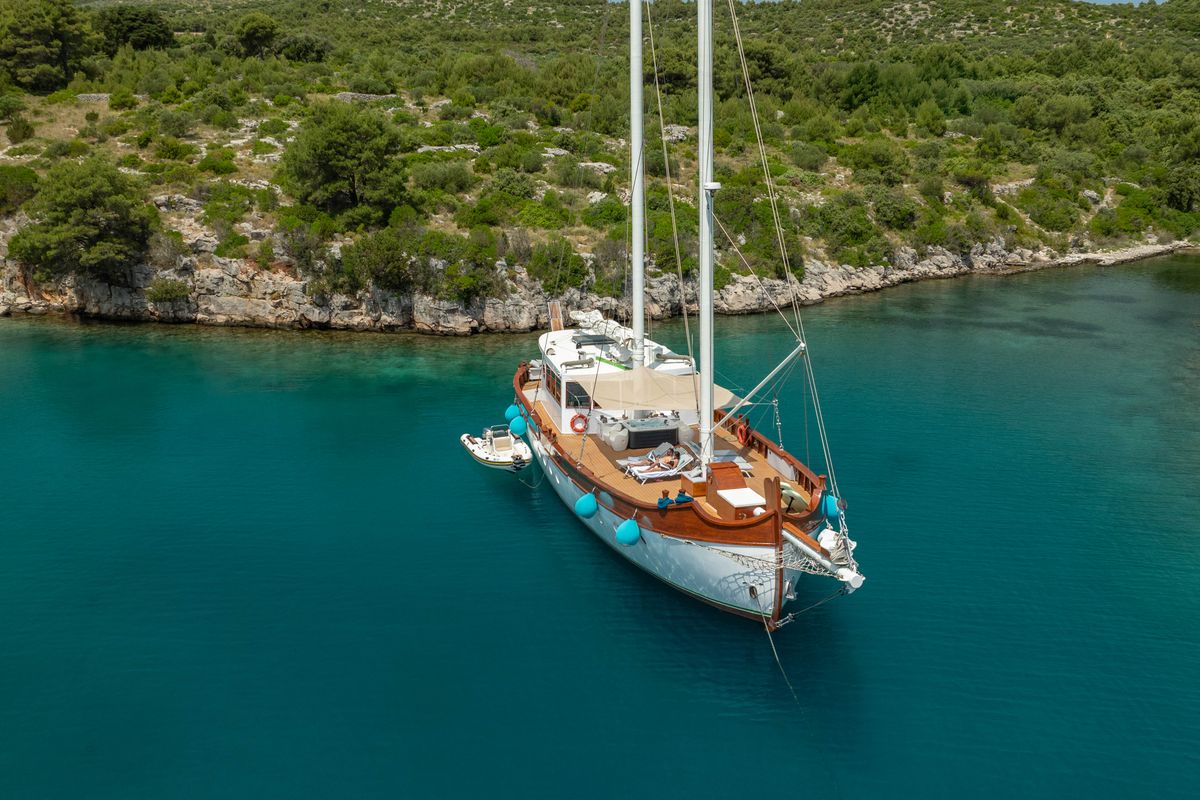 Exterior view of Green Ray, a Custom Made Green Ray yacht at Split, Croatia