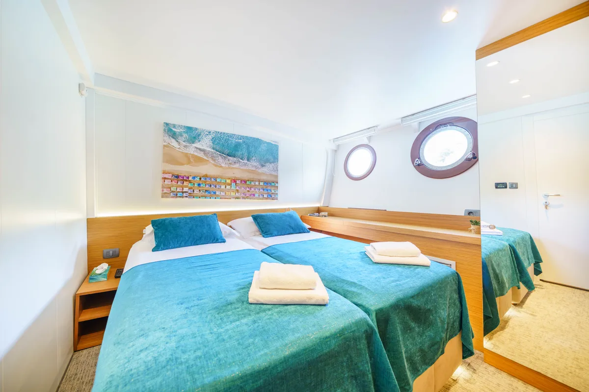 Cabin on Green Ray, a Custom Made Green Ray yacht at Split, Croatia