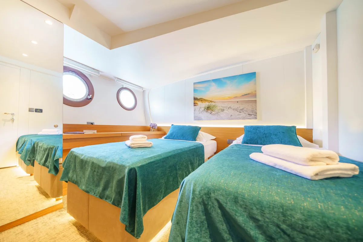 Cabin on Green Ray, a Custom Made Green Ray yacht at Split, Croatia