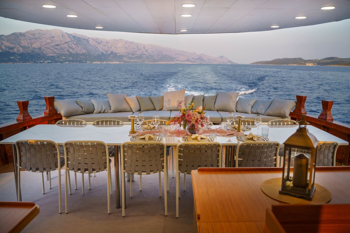 Deck of Green Ray, a Custom Made Green Ray yacht at Split, Croatia