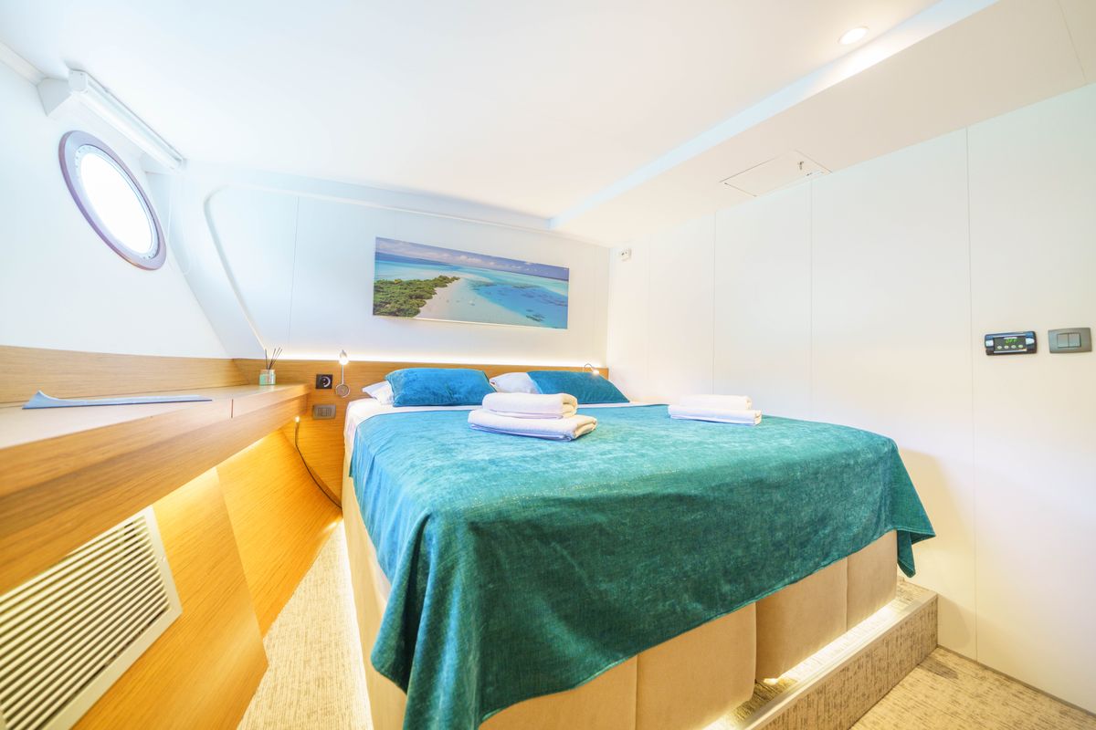 Cabin on Green Ray, a Custom Made Green Ray yacht at Split, Croatia