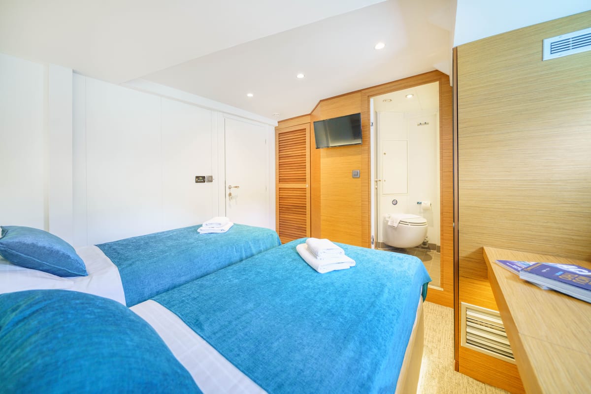 Cabin on Green Ray, a Custom Made Green Ray yacht at Split, Croatia