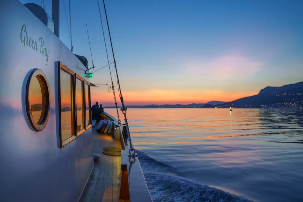 Exterior view of Green Ray, a Custom Made Green Ray yacht at Split, Croatia