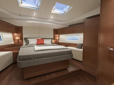 Cabin on Ef Zin, a Beneteau Oceanis 51.1 sailboat at Skopelos, Greece