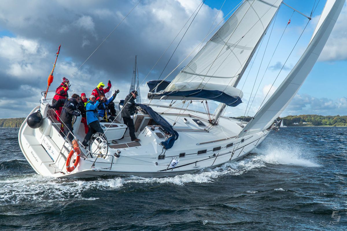 Exterior view of Fix, a Beneteau Cyclades 43.4 sailboat at Heiligenhafen, Germany