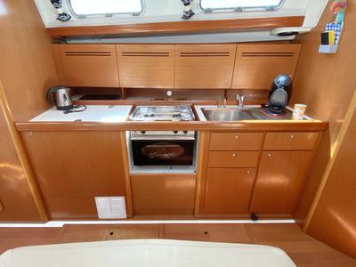 Galley of Fix, a Beneteau Cyclades 43.4 sailboat at Heiligenhafen, Germany