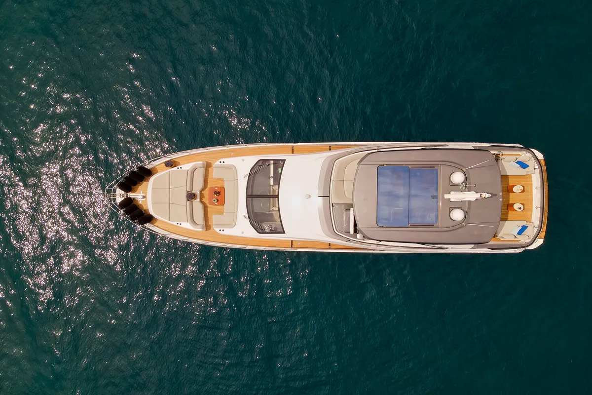 Exterior view of Viva, a Azimut 78 Fly yacht at Podstrana - Miljevac, Croatia