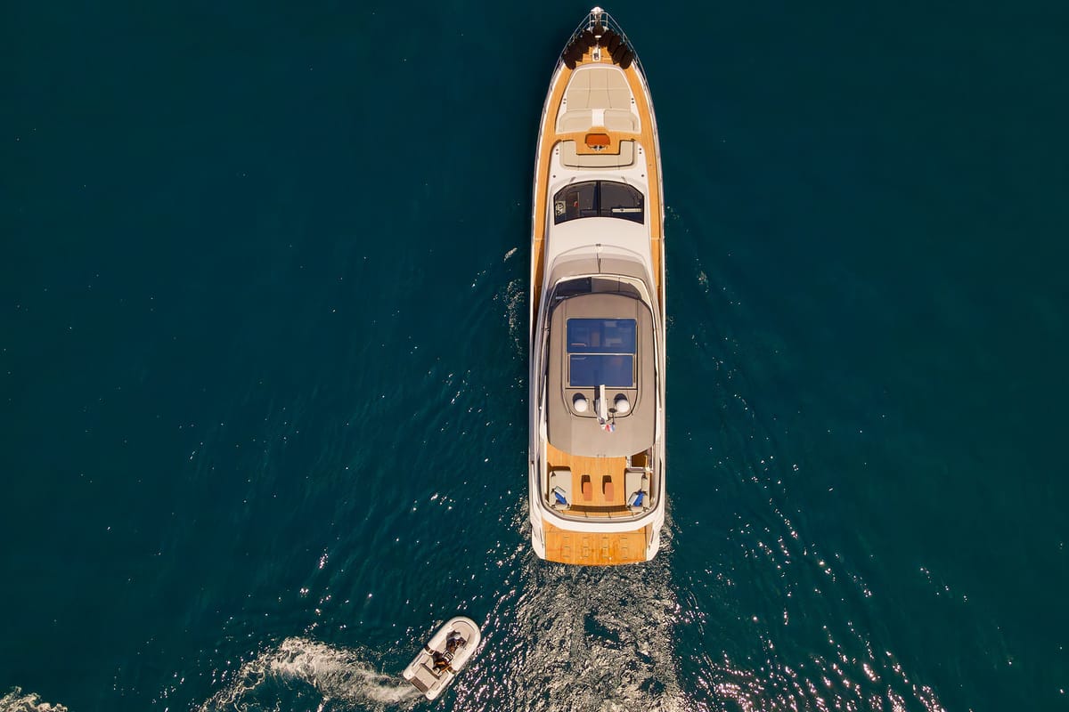 Exterior view of Viva, a Azimut 78 Fly yacht at Podstrana - Miljevac, Croatia