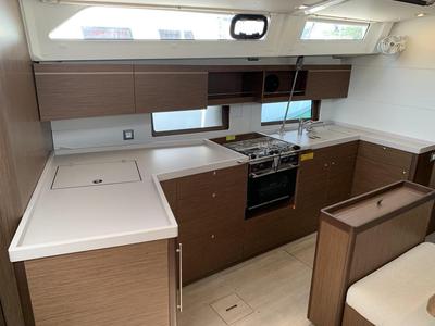 Galley of Boreas, a Beneteau Oceanis 46.1 sailboat at Zakynthos, Greece