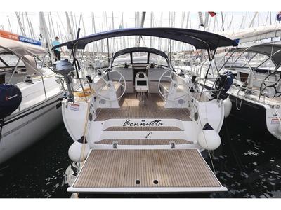 Deck of Bonnytta, a Bavaria Cruiser 51 sailboat at Grad Biograd na Moru, Croatia