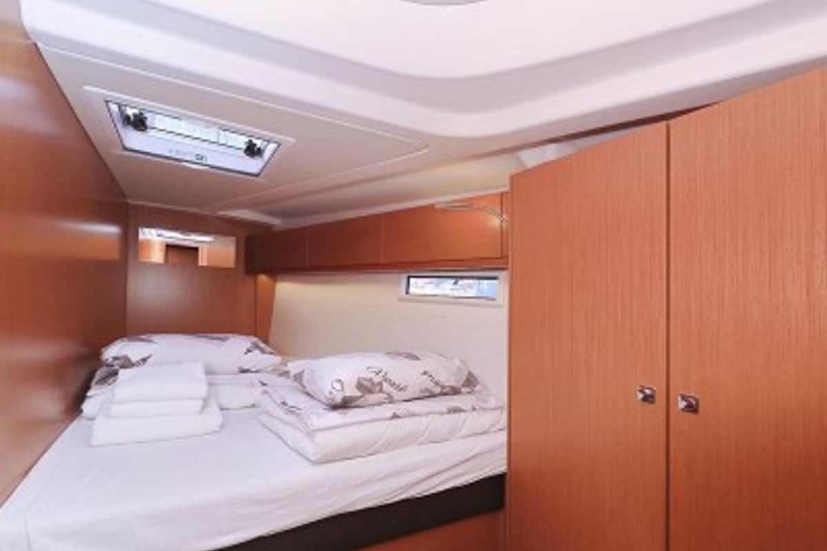Cabin on Bonnytta, a Bavaria Cruiser 51 sailboat at Grad Biograd na Moru, Croatia