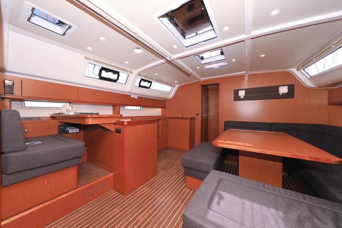 Salon of Bonnytta, a Bavaria Cruiser 51 sailboat at Grad Biograd na Moru, Croatia