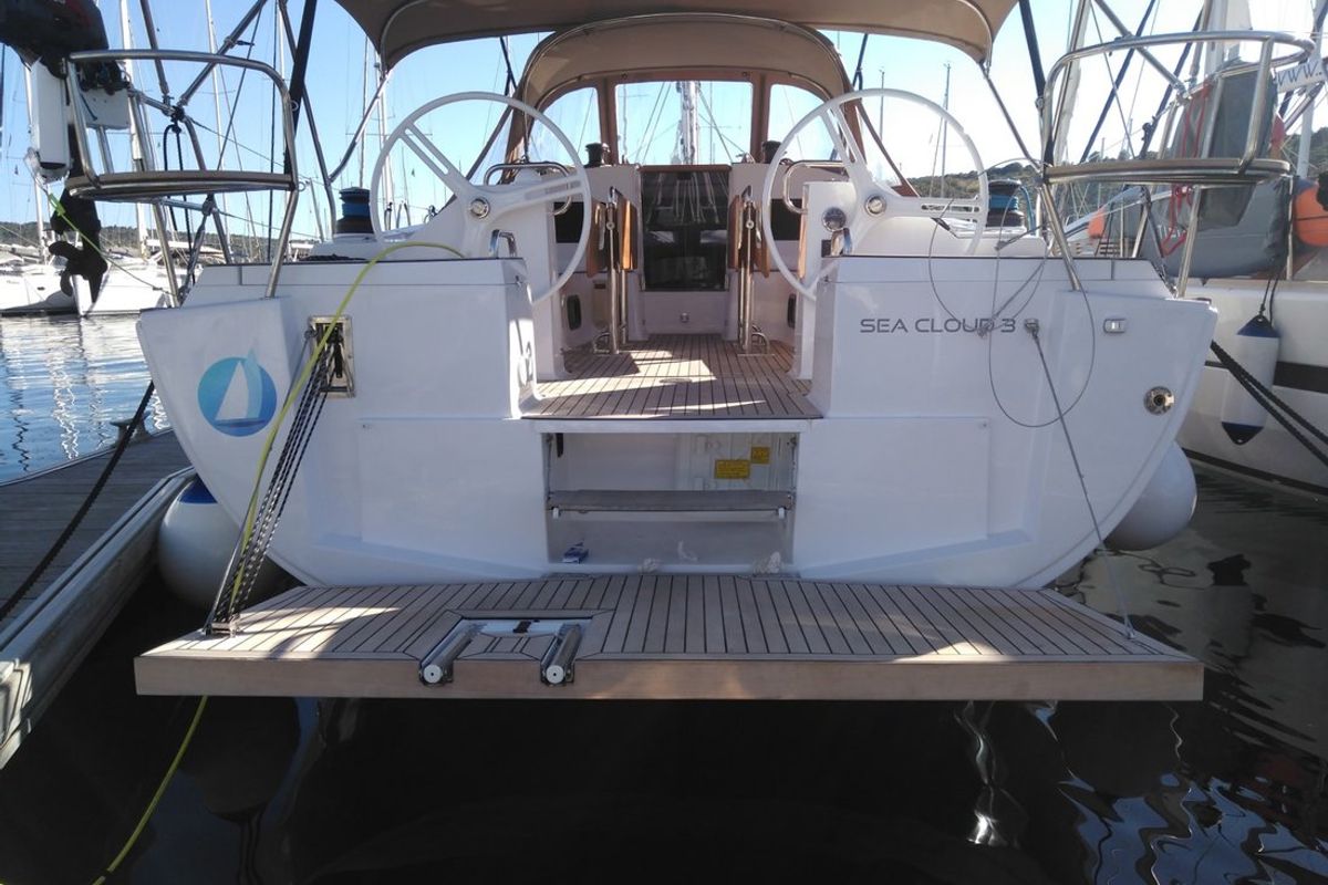 Exterior view of Sea Cloud 3, a Elan Impression 45.1 sailboat at Grad Pula, Croatia