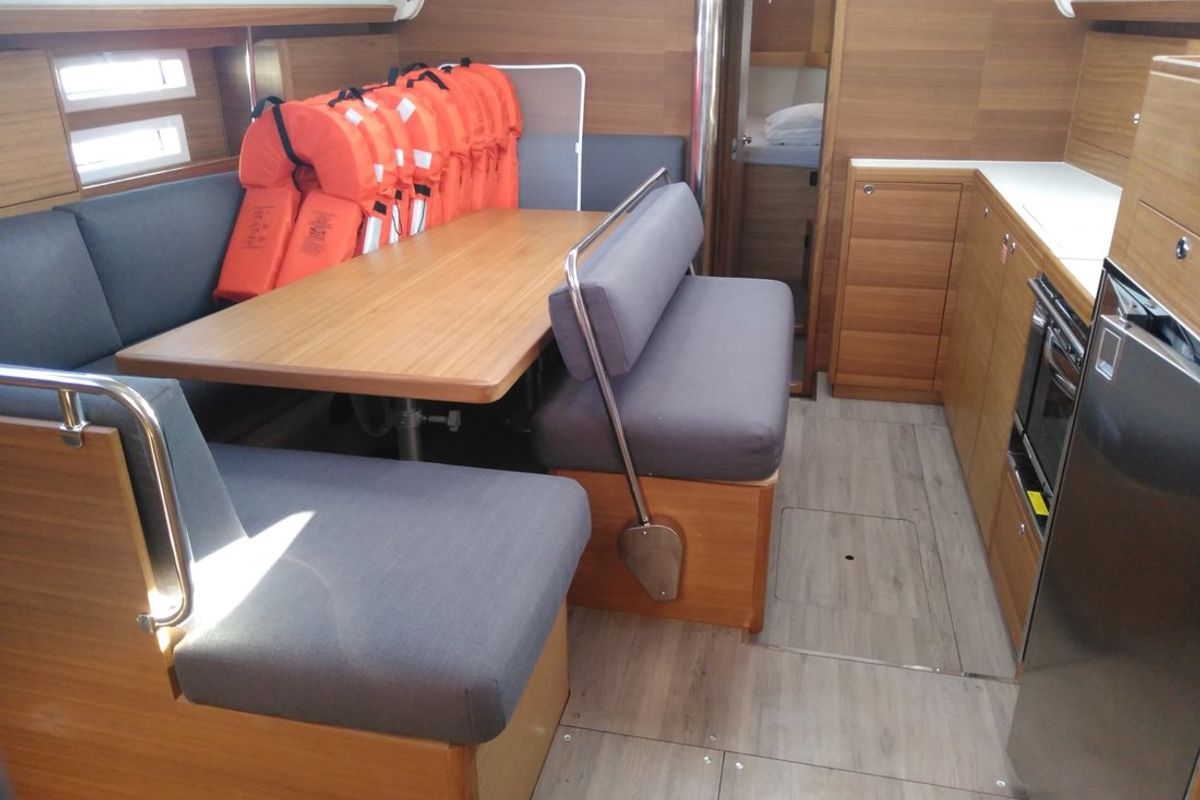 Salon of Sea Cloud 3, a Elan Impression 45.1 sailboat at Grad Pula, Croatia