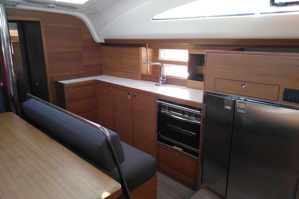 Galley of Sea Cloud 3, a Elan Impression 45.1 sailboat at Grad Pula, Croatia
