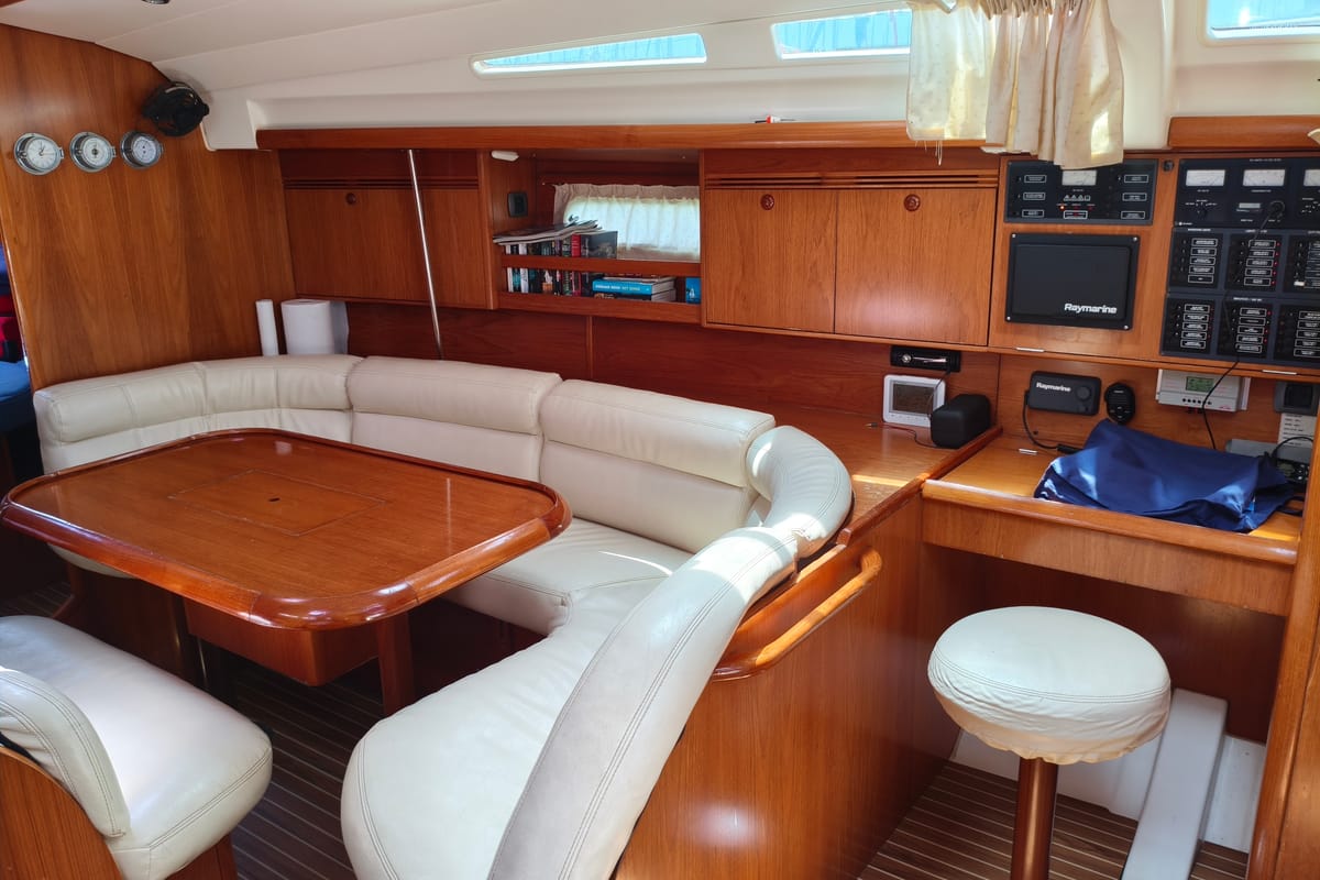 Spanaki II, a Jeanneau Sun Odyssey 45 sailboat at Athens, Greece