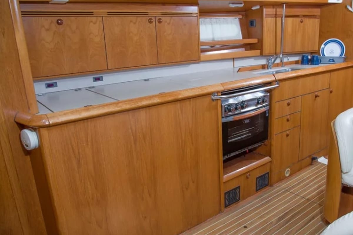 Spanaki II, a Jeanneau Sun Odyssey 45 sailboat at Athens, Greece