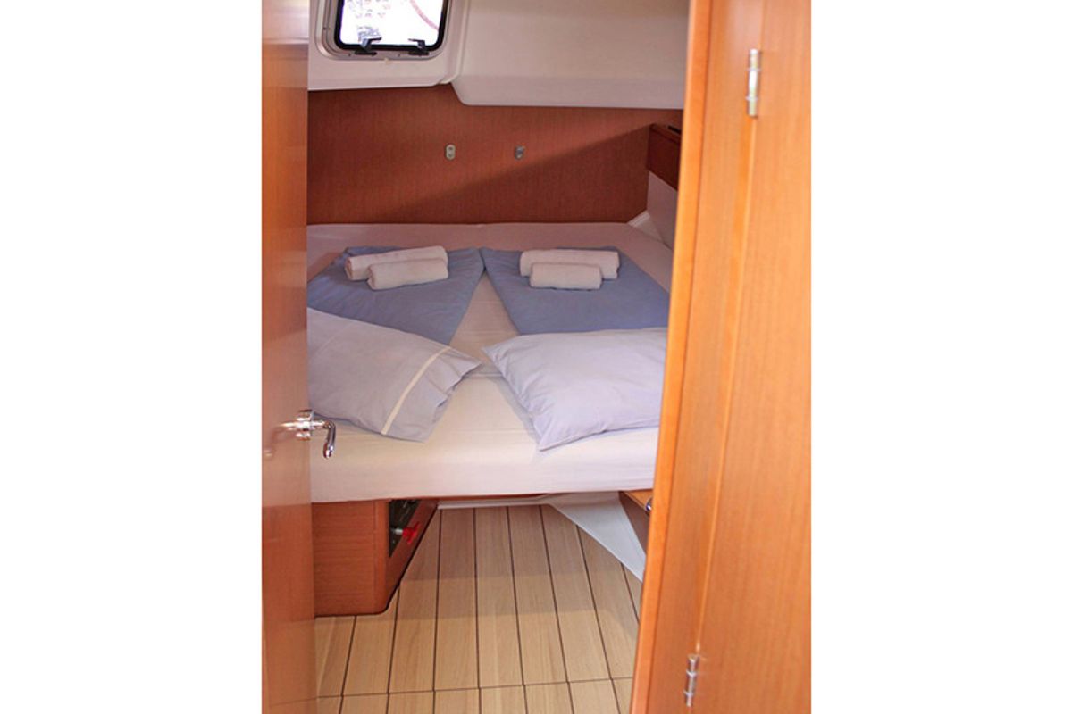 Cabin on Zeus, a Jeanneau 53 sailboat at Lavreotiki Municipal Unit, Greece