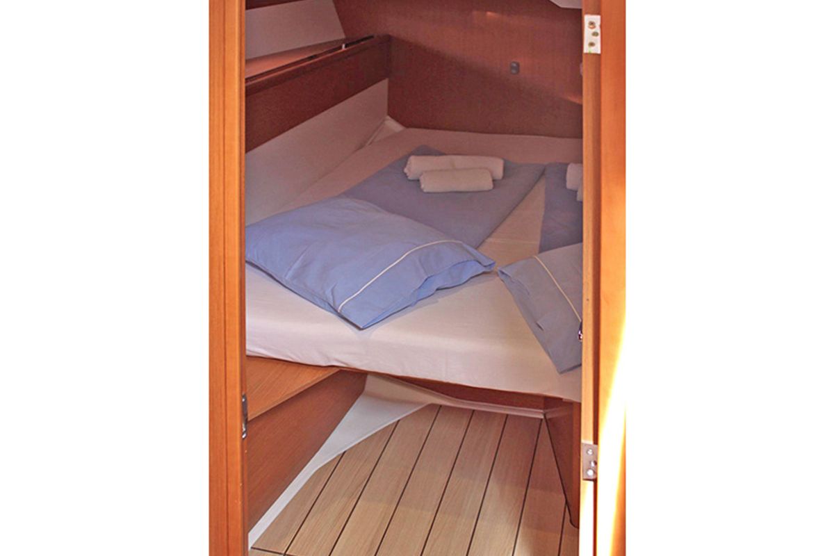 Cabin on Zeus, a Jeanneau 53 sailboat at Lavreotiki Municipal Unit, Greece