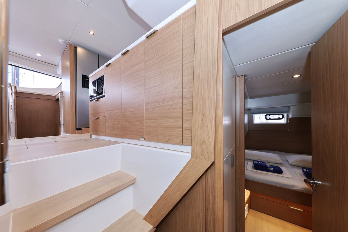 Cabin on Double Trouble, a Bali 4.4 catamaran at Općina Rogoznica, Croatia